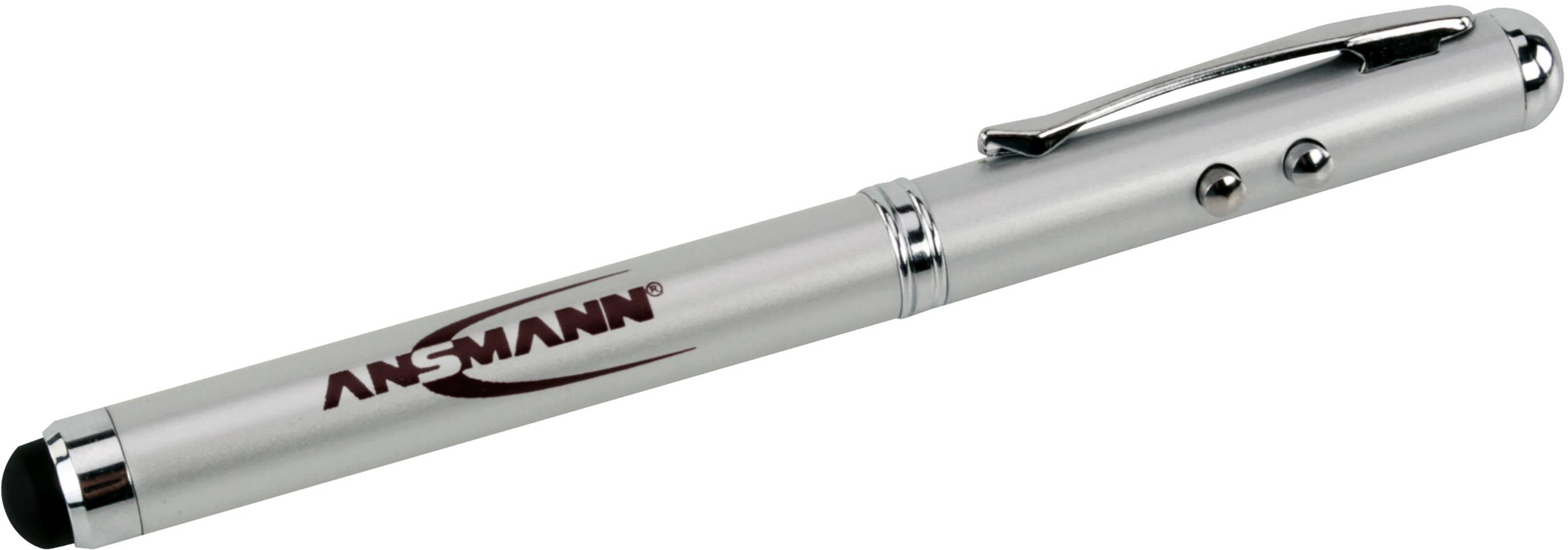 Ansmann 1600-0028 Stylus-Touch 4in1 Penlight battery-powered LED (monochrome), Laser 120 mm Aluminium-4