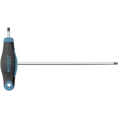 T-Griff screwdriver by Hazet with long shaft, grey handle and blue accent.