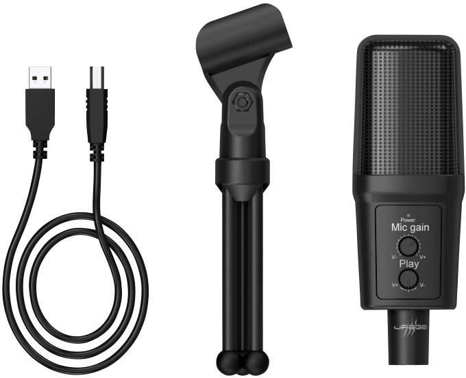 Urage Stream 700 HD Stand PC microphone Transfer type (details):Corded incl. stand USB Corded Black-2