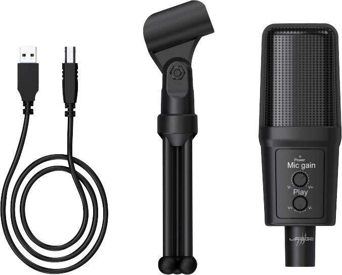 Urage Stream 700 HD Stand PC microphone Transfer type (details):Corded incl. stand USB Corded Black-6