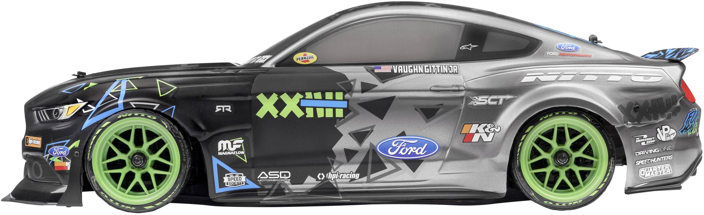 HPI Racing Vaughn Gittin Jr Drift Mustang Brushed 1:10 RC model car Electric Road version 4WD 100% RtR 2,4 GHz Incl. bat-2