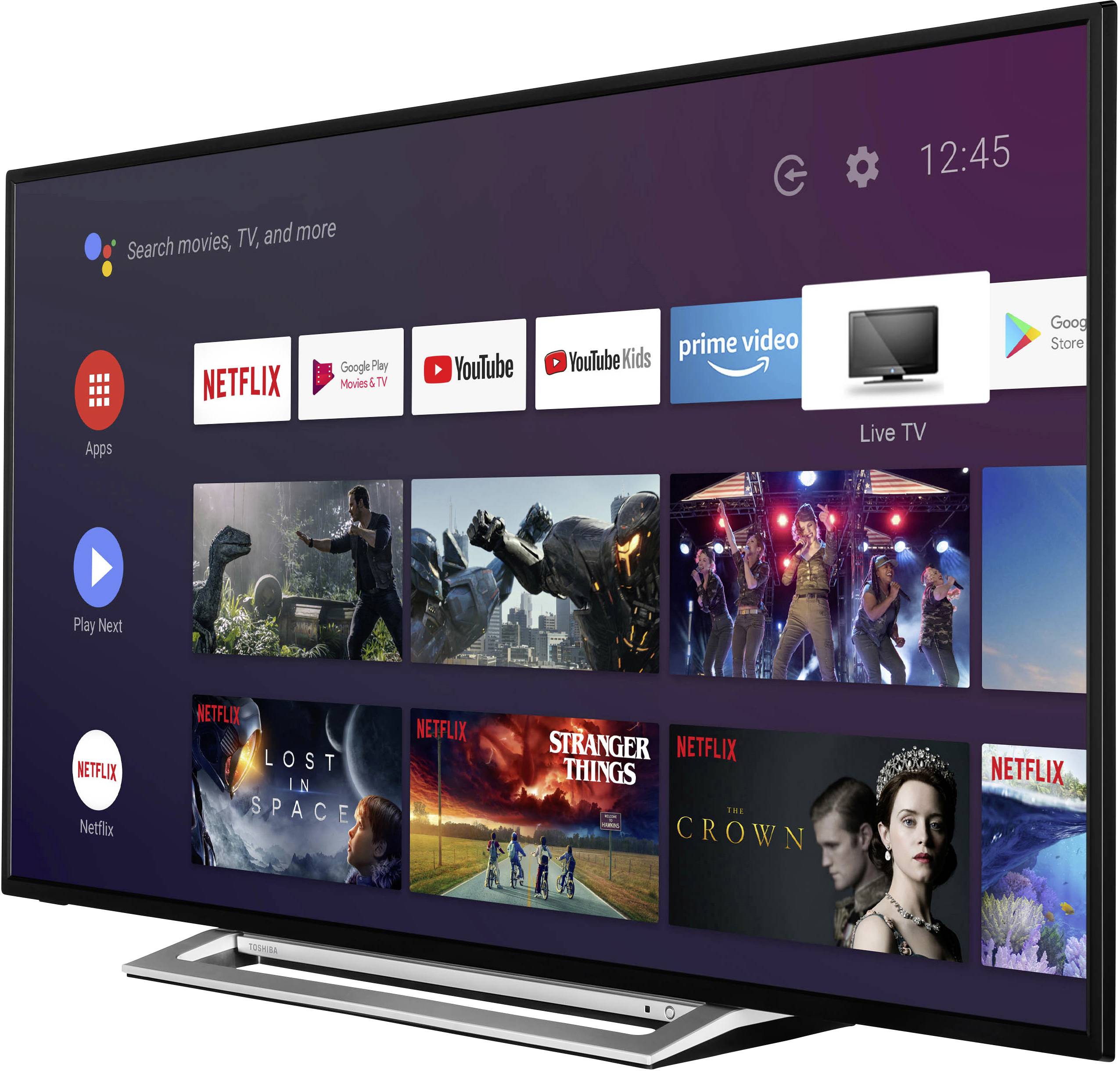 Toshiba 55UA3A63DG LED TV 139 cm 55 inch EEC G (A - G) DVB-T2, DVB-C, DVB-S, UHD, Smart TV, Wi-Fi, CI+ Black, Silver-3