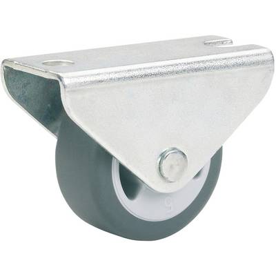 Single grey castor wheel with metal mounting, suitable for furniture or trolleys.