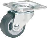 Swivel castor with plate