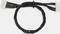 Black, twisted cable with white connectors at both ends, shown against a white background.