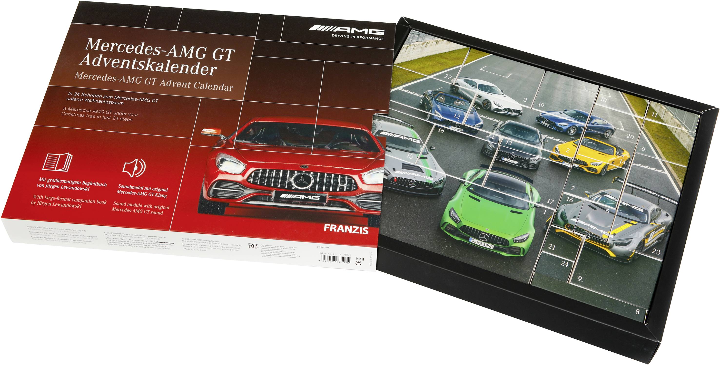 Franzis Verlag Mercedes-AMG GT Mercedes-AMG GT Assembly kits, Electronics, Engineering Advent calendar Age category 14 y-9