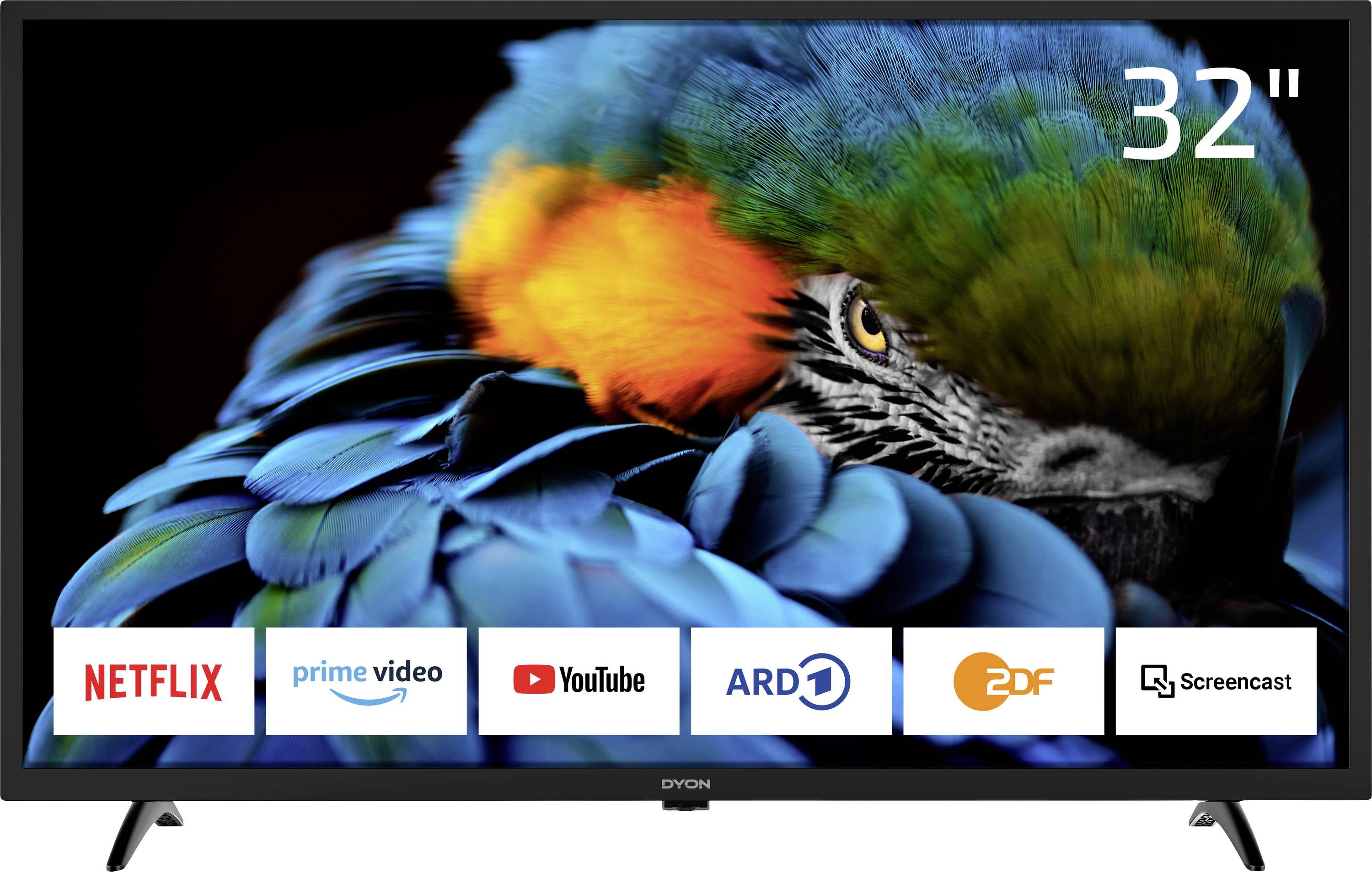 Dyon DYON Smart 32 XT LED TV 80 cm 31.5 inch EEC E (A - G) DVB-T2, DVB-C, DVB-S, HD ready, Smart TV, Wi-Fi, CI+ Black