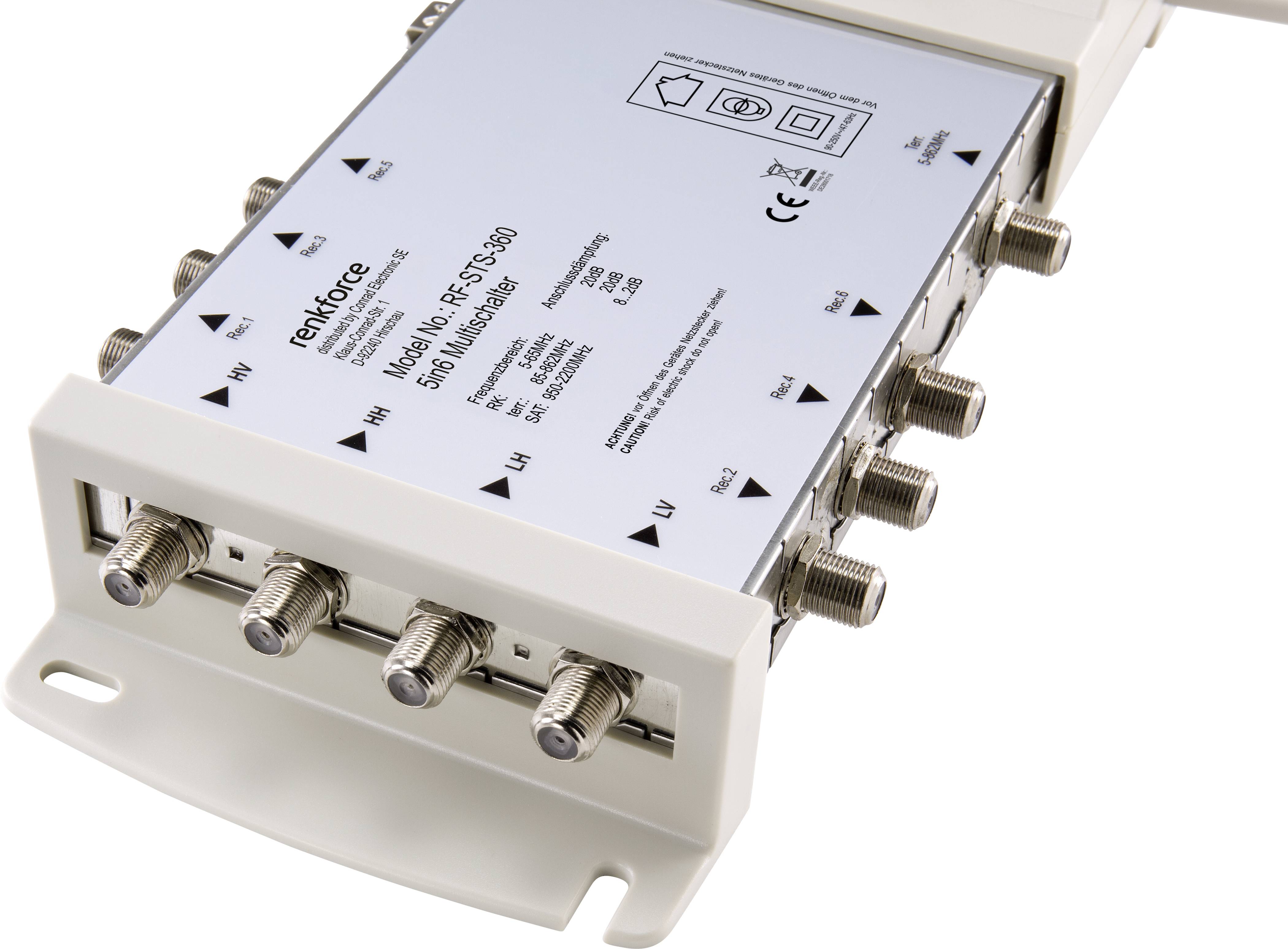 A multi-port satellite multiswitch for distributing satellite signals to various end devices.