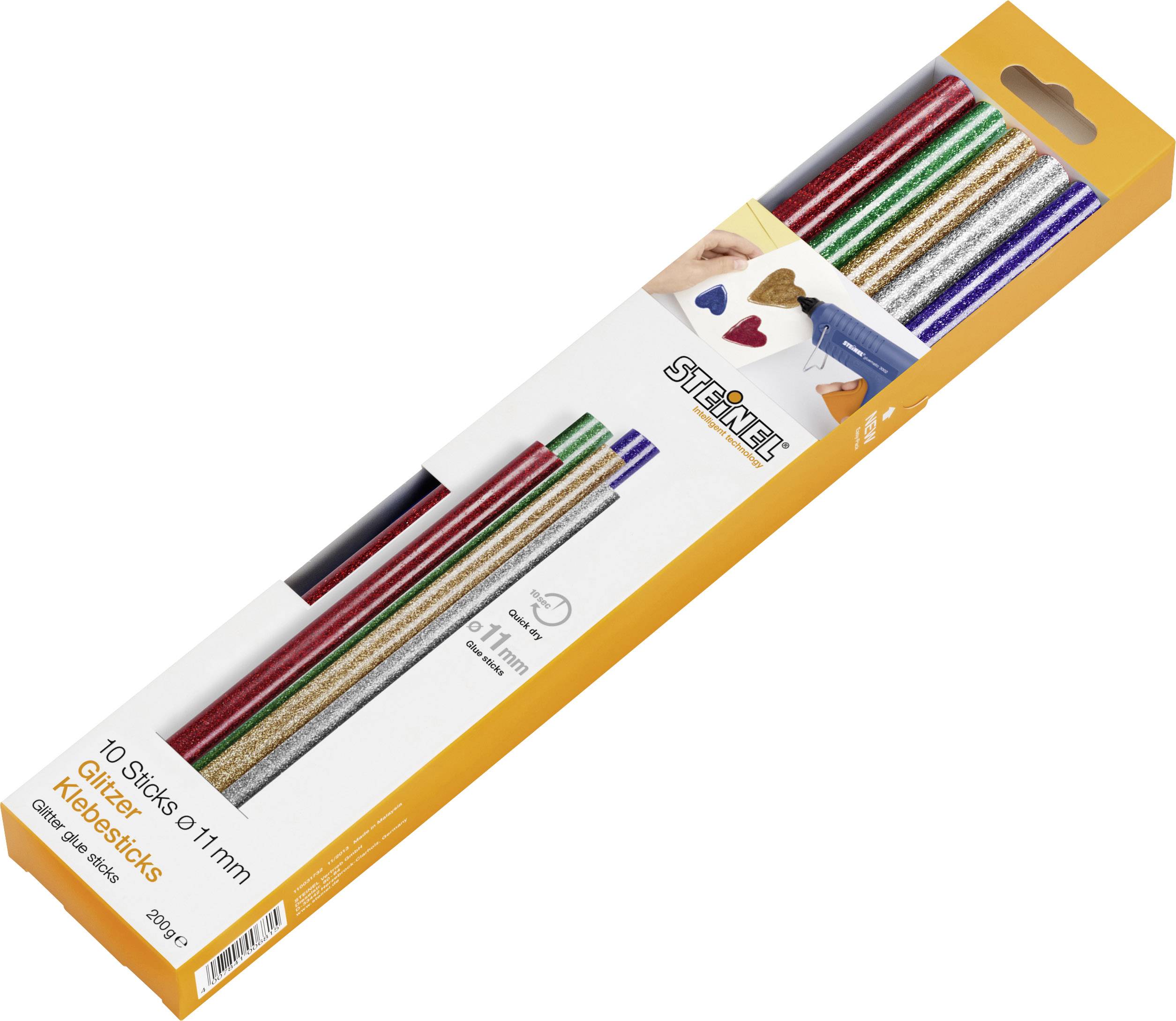 Steinel KLEBESTICKS 200MM GLITZER 200GR Hot melt glue sticks 11 mm 200 mm Multicolour sparkle 0.2 kg 10 pc(s)