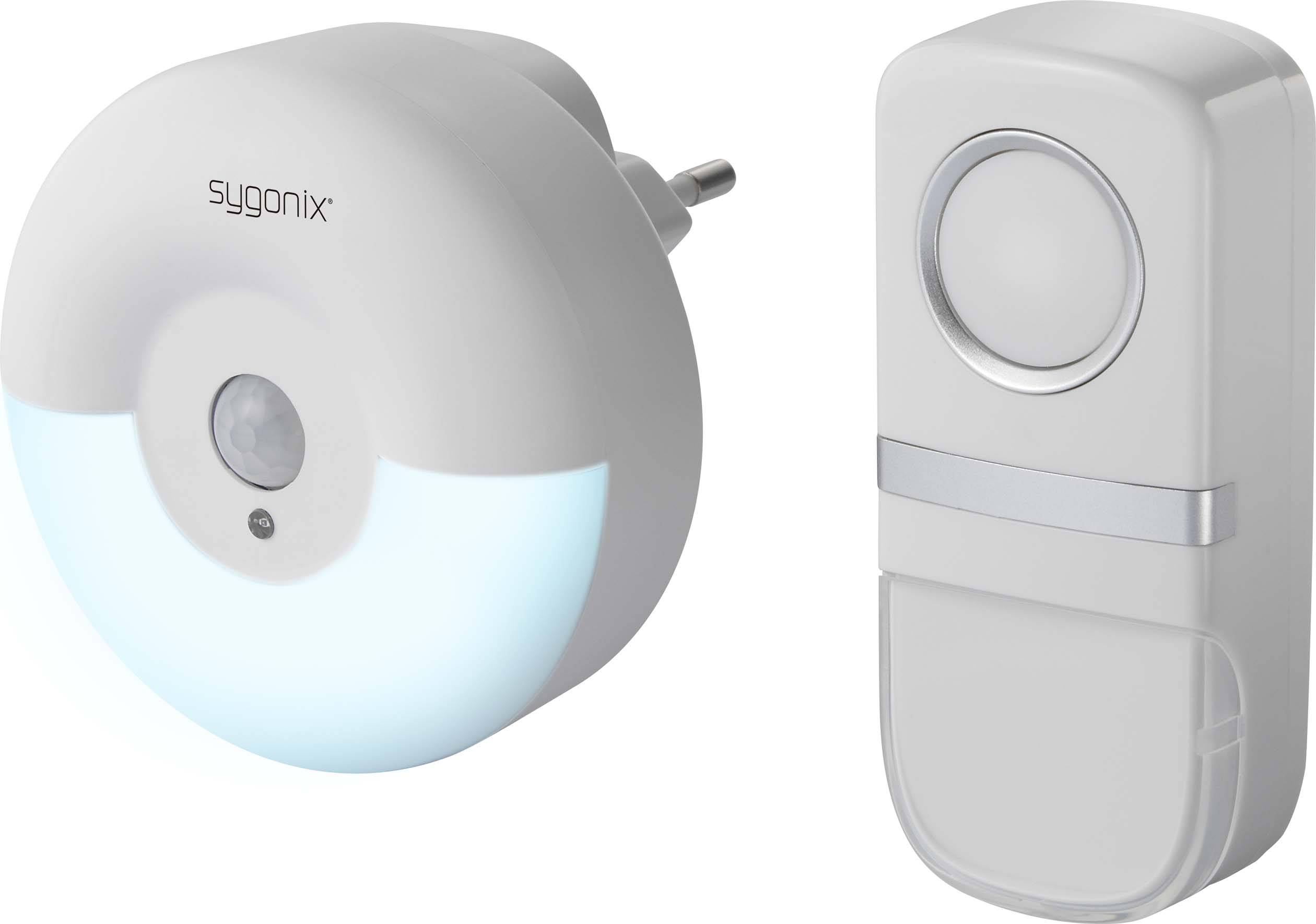 Image of Sygonix SY-4510762 Wireless door bell Complete set batteryless, incl. flasher, incl. motion detector, incl. nameplate, incl. nightlight