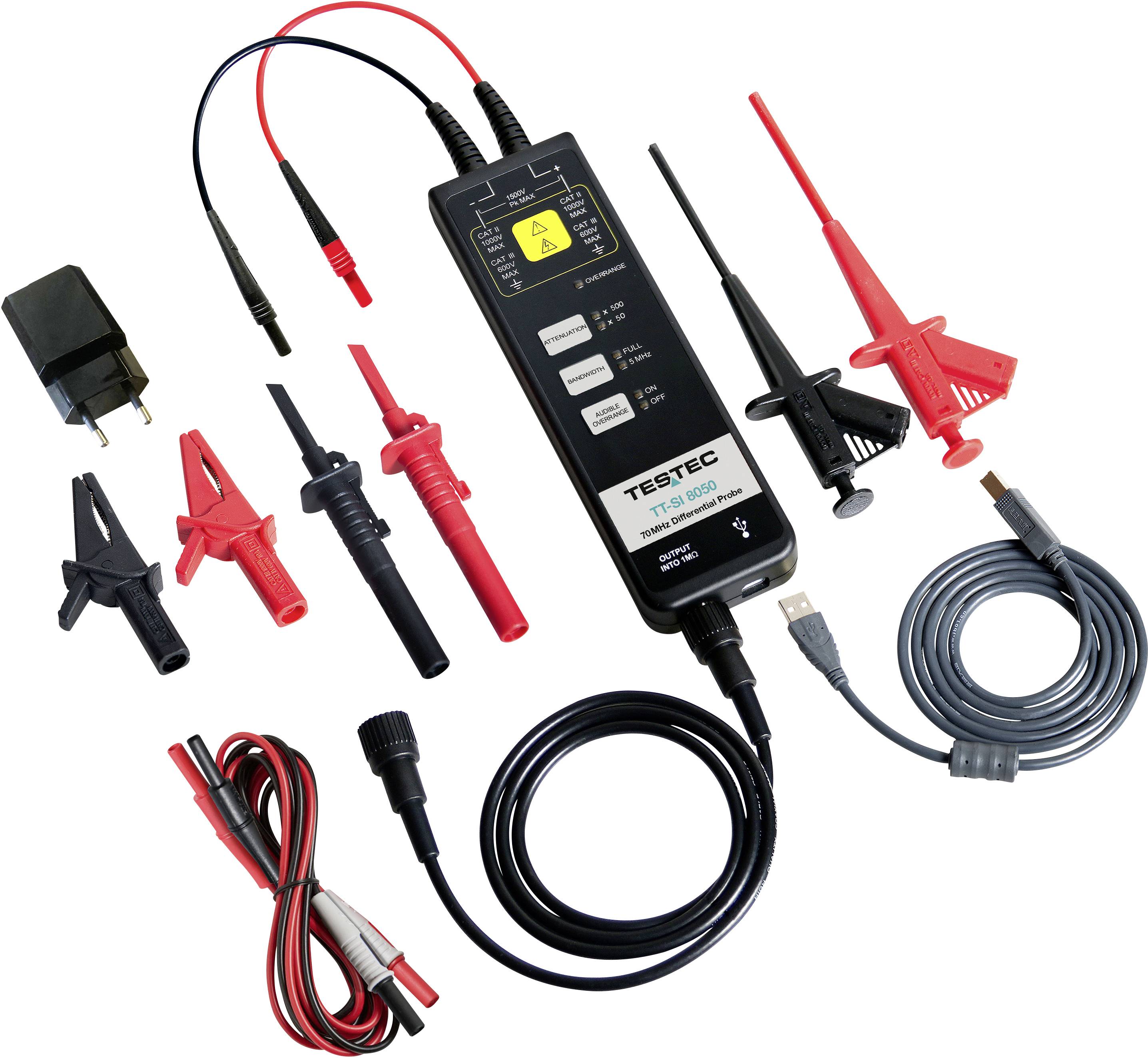 Testec TT-SI 8050 Differential probe 70 MHz 50:1, 500:1-0