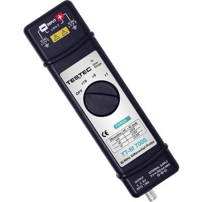 Electronic measuring probe 'Testec TT-SI 7005' with adjustable damping controller, suitable for voltage measurements up to 60 MHz.