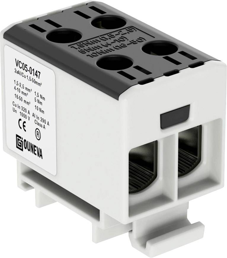 Ouneva Group VC05-0147 Distribution block Screws Black 1 pc(s)-0