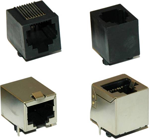 encitech RJJ-64NF-RA RJ45 connector 2101-0100-14 Socket, horizontal mount   No. of pins (RJ) 6P4C Black 1 pc(s)
