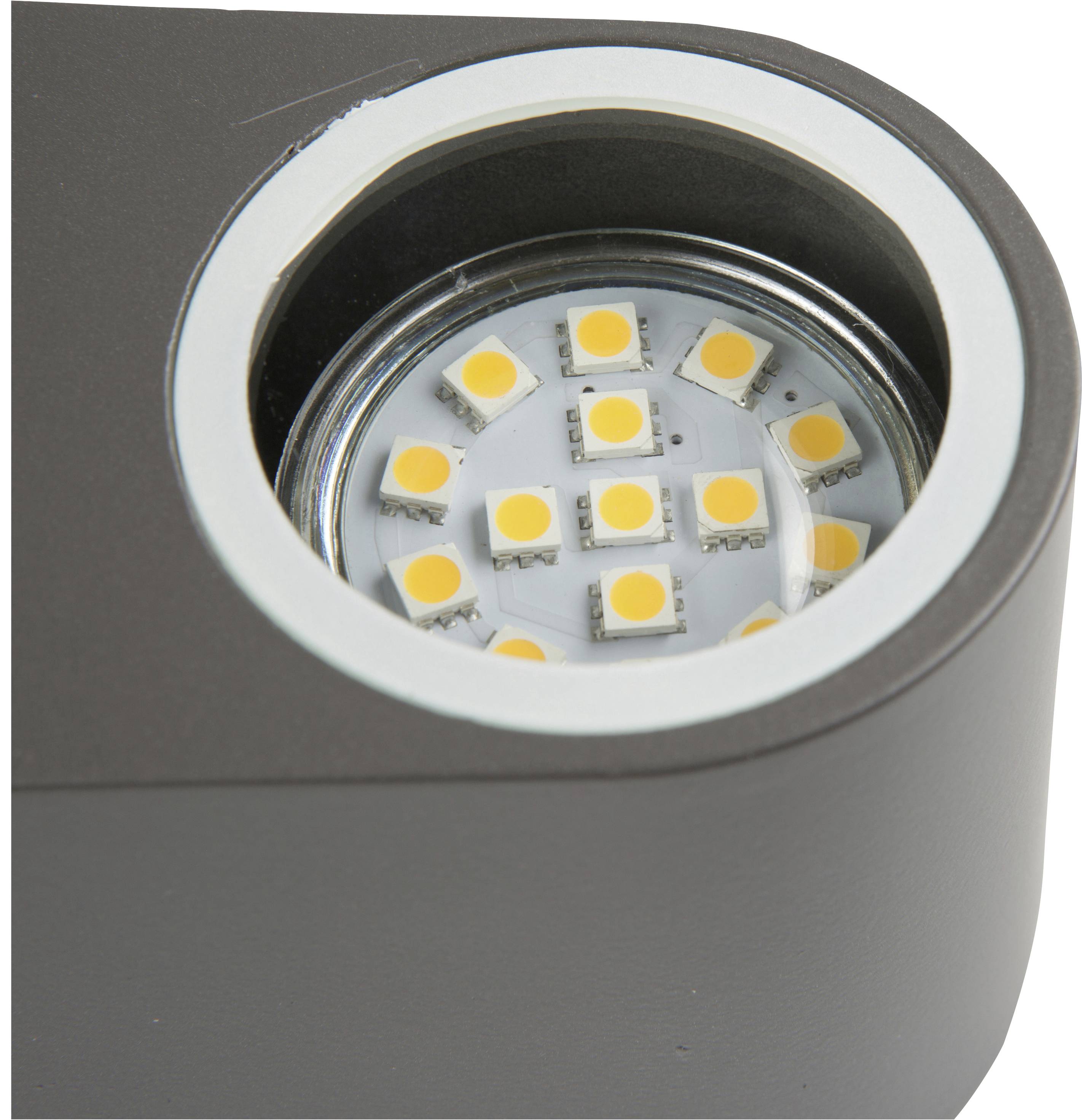 Smartwares SMD-LED Wandleuchte Bastia/grau 10.010.52 LED wall light GU10 LED (monochrome) Grey (matt)-6