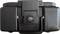 Black, robust case with a central locking mechanism and a metal handle, suitable for the secure transportation of equipment.