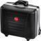 Black hard-shell suitcase with red 'PARAT' logo in the centre, side handle and two wheels. Ideal for safely transporting equipment.