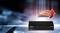 Edimax switch with a black casing against a futuristic background and '2000 Mbps' text with a red upward arrow.