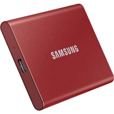SAMSUNG T7 Portable SSD 500GB Metallic Red, Up-to 1,050MB/s, USB