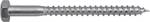 Wood screw hexagonal head DIN 571 galvanized 10 x 60 mm 25 pcs