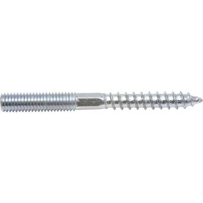 A double-threaded bolt with left and right-hand threads running in opposite directions.