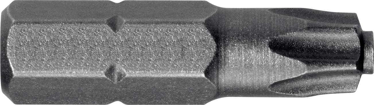 Torx bit with a hexagonal shank, suitable for screw work in various applications.