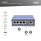 'DN-651118' is an industrial 5-port Gigabit switch by Digitus, unmanaged, with surge and short-circuit protection. Connection ports: Ethernet (RJ45).