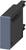 Electronic module by Siemens with a rectangular, black housing and blue front panel.