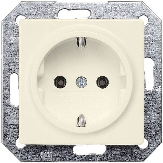 Socket in a metal frame, most likely designed for internal wall mounting.