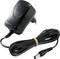 Black power supply with long cable and connector, suitable for electronic devices.