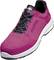 A pink sports trainer with black laces and a white sole, brand 'Uvex'. Sporty and modern in design.