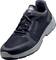 Black safety shoe with grey sole and 'uvex' logo on the side, suitable for industrial work environments.