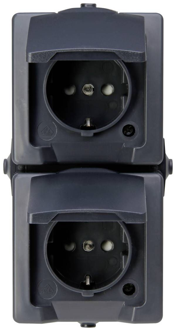 Kopp 136955007 Wet room switch product range Socket (+ lid) Nautic Anthracite 1 pc(s)