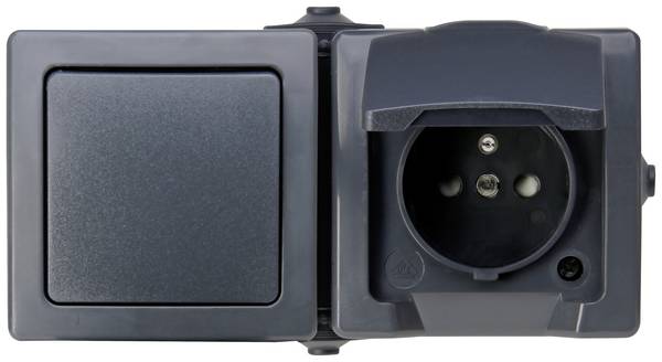 Kopp 134515005 Wet room switch product range Nautic Anthracite 1 pc(s)