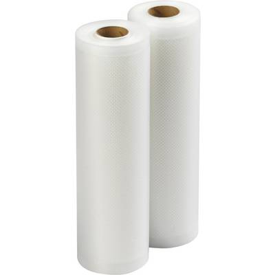 Two white filter cartridges side by side, cylindrically shaped, with a brown ring at one end.