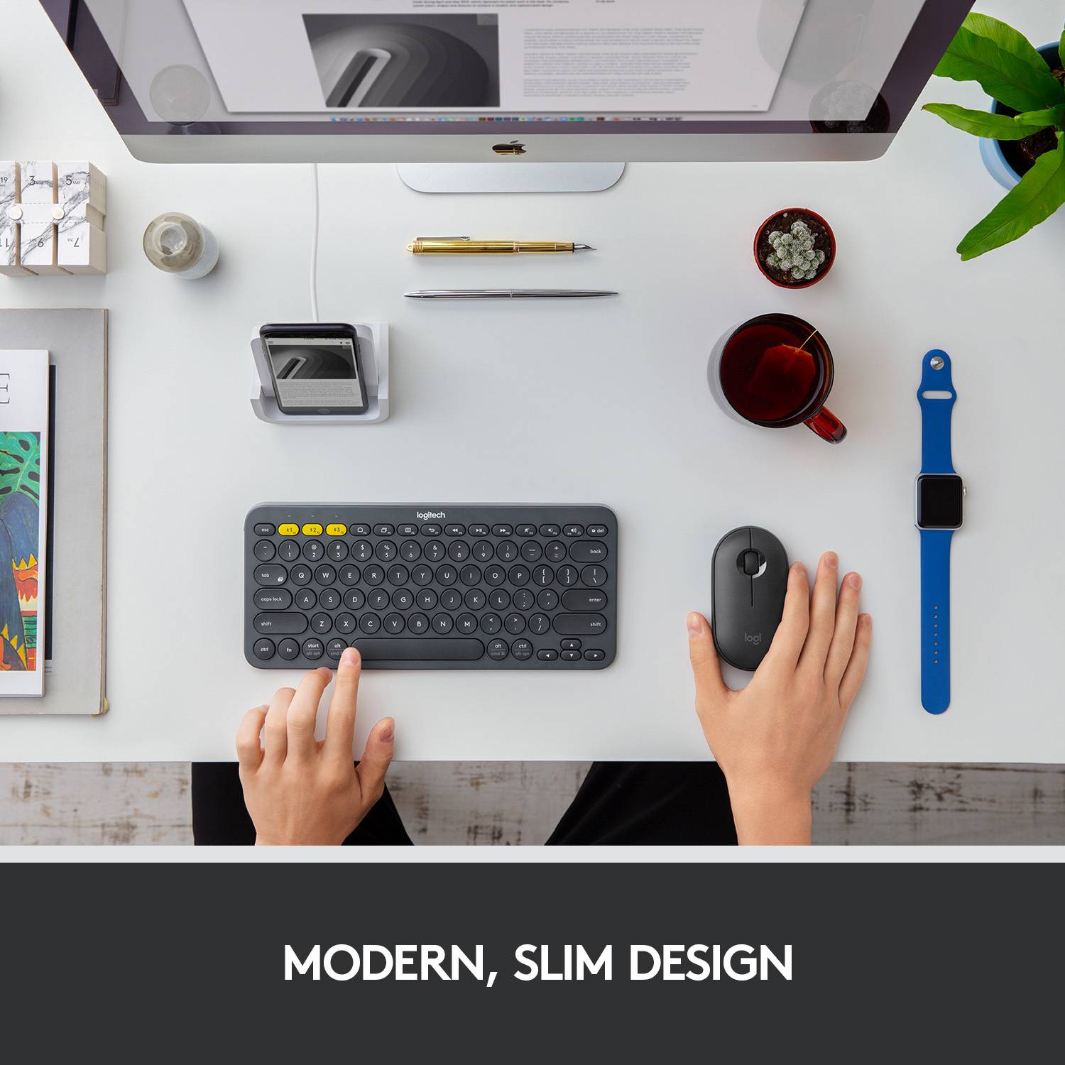 Logitech Pebble M350 Mouse Bluetooth®, Radio Optical Black 3 Buttons 1000 dpi Quiet keypad-3