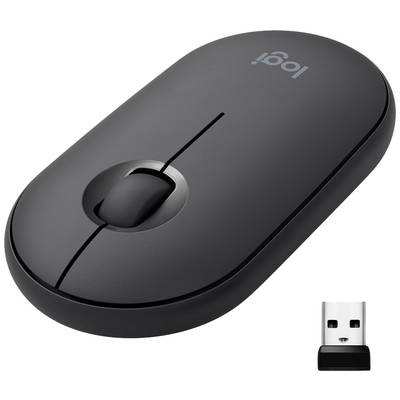 Logitech Pebble M350  Mouse Bluetooth®, Radio   Optical Black 3 Buttons 1000 dpi Quiet keypad