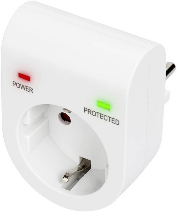 Digitus DN-95400 DIGITUS - Überspannungsschutzadapter Surge protection in-line connector Surge protection for: Mains outlets 13.5 kA 1 pc(s)