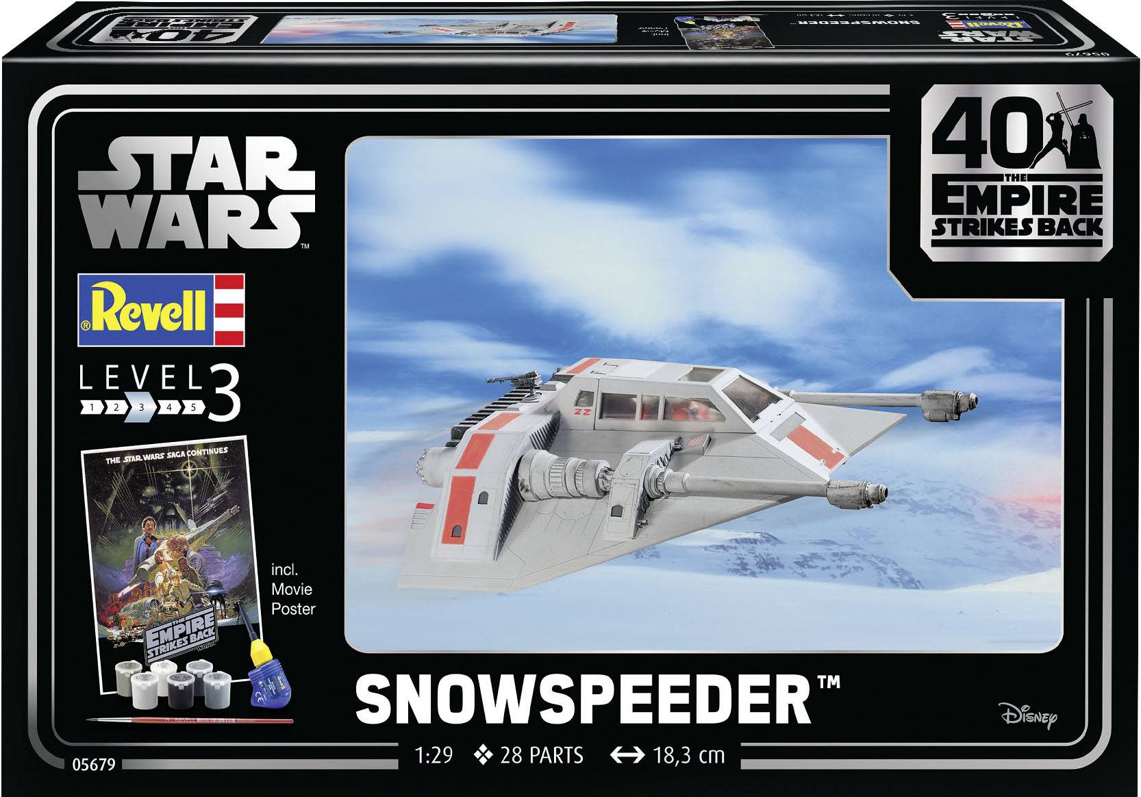 Revell 05679 Star Wars Snowspeeder 40th Anniversary Sci-Fi spacecraft assembly kit 1:29-6