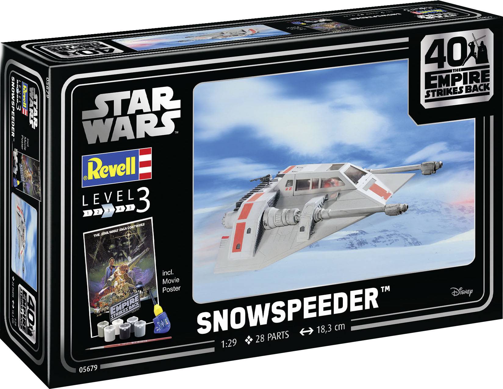 Revell 05679 Star Wars Snowspeeder 40th Anniversary Sci-Fi spacecraft assembly kit 1:29-9