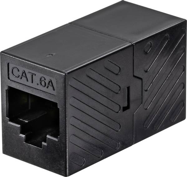 Renkforce RJ45 Networks Adapter CAT 6A [1x RJ45 socket - 1x RJ45 socket]  Black