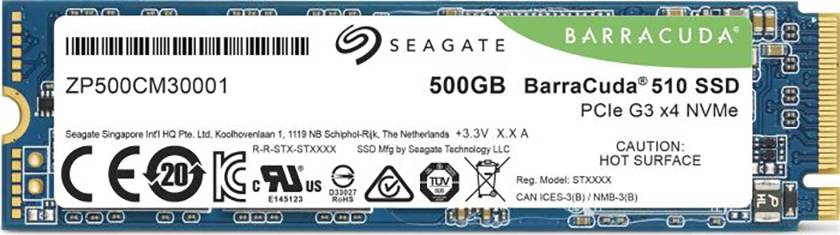 Seagate BarraCuda® 500 GB SATA M.2 internal SSD 2280 PCIe 3.0 x4 Retail ZP500CM3A001
