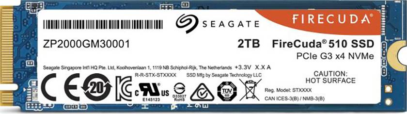 Seagate FireCuda® 2 TB SATA M.2 internal SSD 2280 PCIe 3.0 x4 Retail ZP2000GM30021
