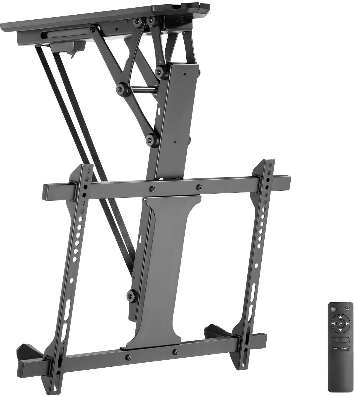 My Wall HL 41 ML TV ceiling mount Roof suspension bracket, Motorised, Height-adjustable, Swivelling, Rotatable Anthracite