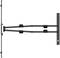Wall mount with two adjustable arms for side-mounting a television.