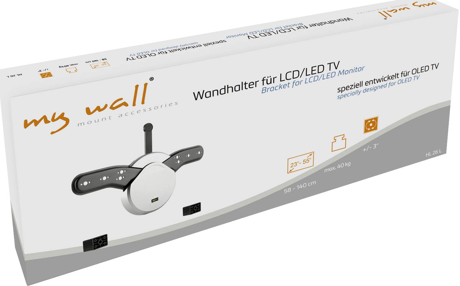 'My Wall' Wall Mount for LCD/LED TV, suitable for screens from 23-86 inches, specially developed for OLED TV.