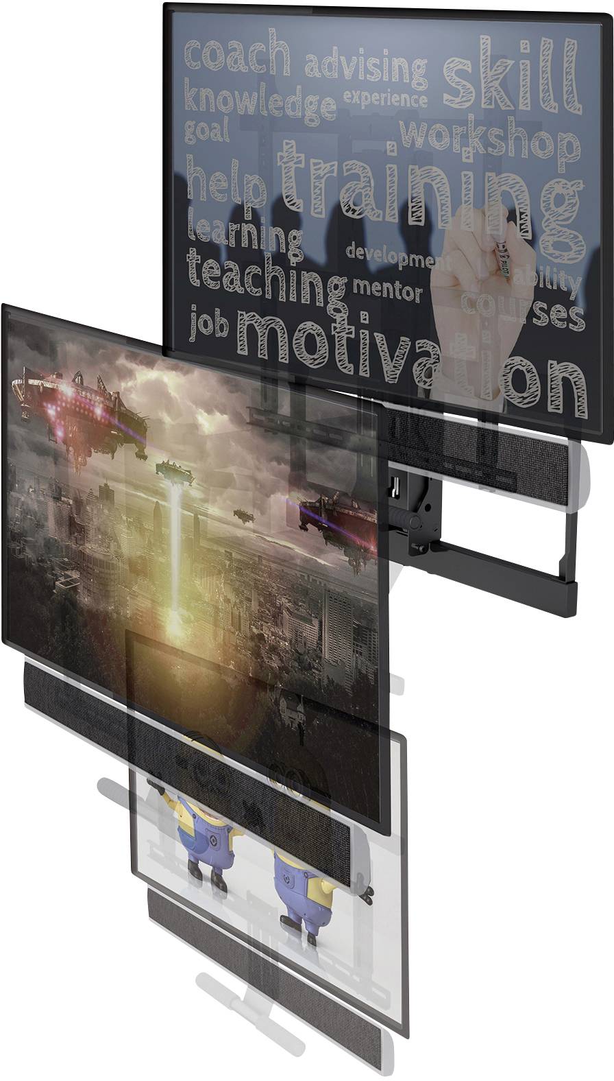 My Wall HP 55 L TV wall mount Height-adjustable, Rotatable, Tiltable, Swivelling-4