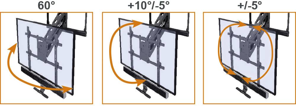 Symbol image for My Wall HP 55 L TV wall mount Height-adjustable, Rotatable, Tiltable, Swivelling
