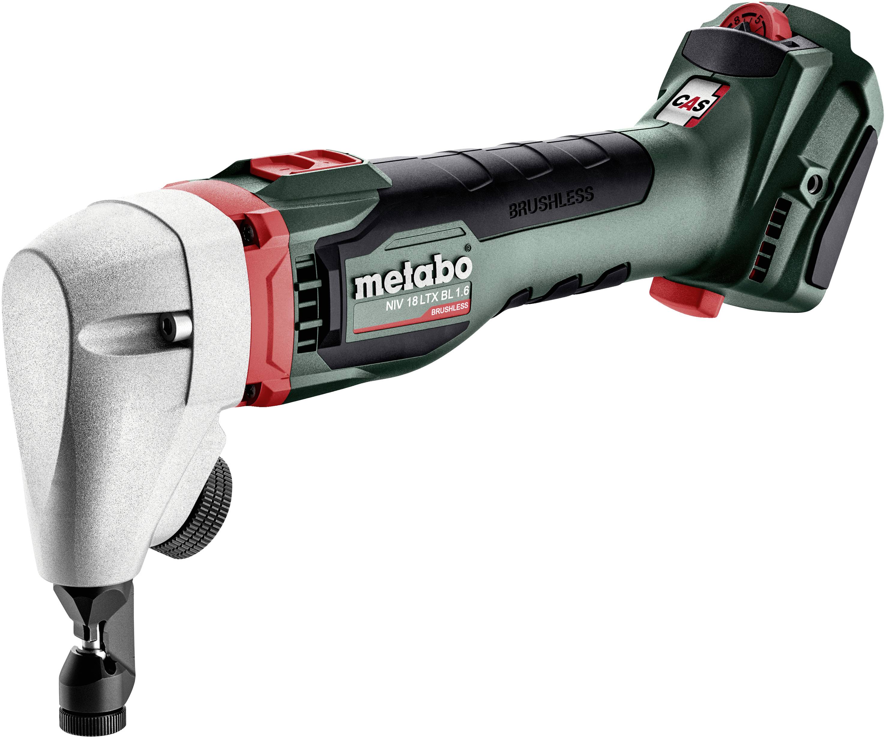 Metabo Cordless nibbler NIV 18 LTX BL 1.6 Metaloc 601614840 incl. case, w/o battery Battery voltage 18 V
