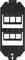 Black 6-gang Keystone blank cover, numbered 1 to 6, for mounting up to six connectors in a patch panel.